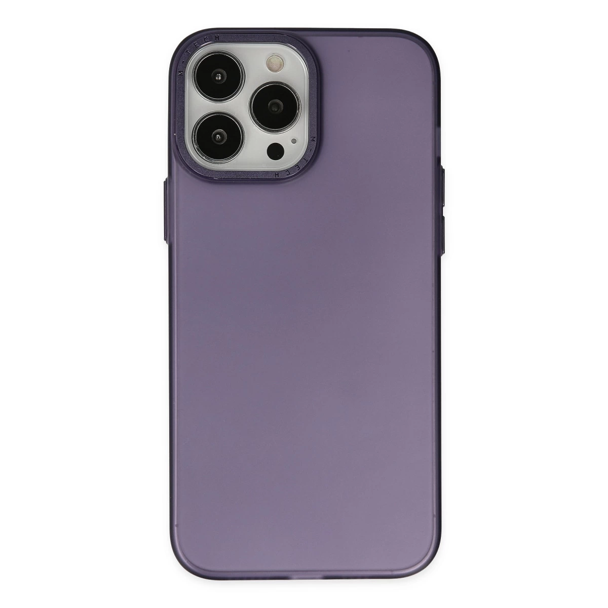 NEWFACE iPhone 14 Pro Max Uyumlu Modos Metal Kapak Telefon Kılıfı Mor