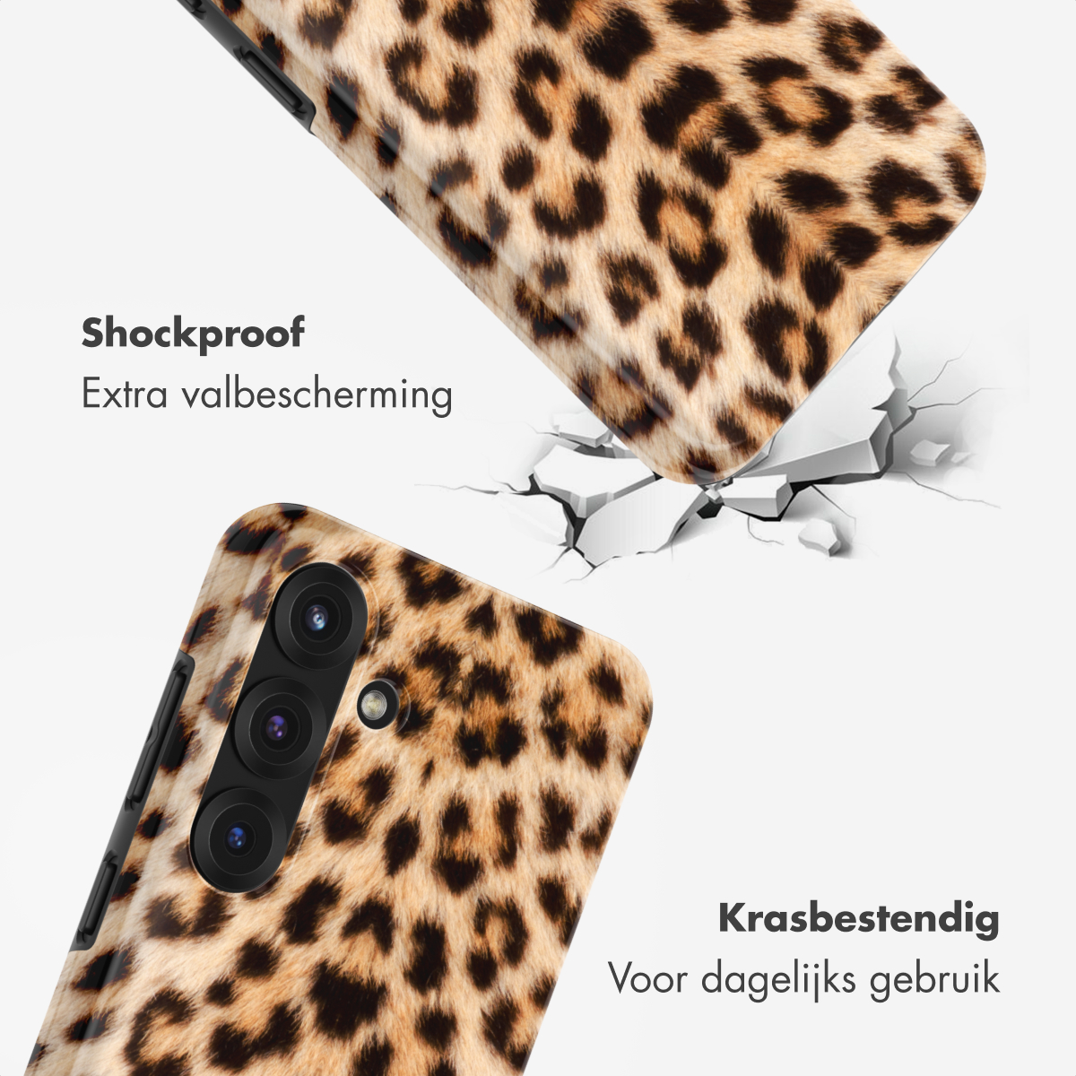 Coque de téléphone léopard traversant un sol.