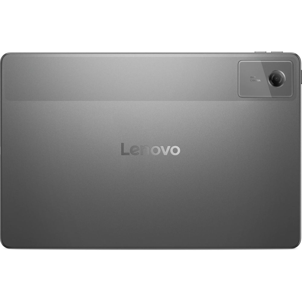 Retro di un tablet Lenovo grigio con modulo fotocamera.