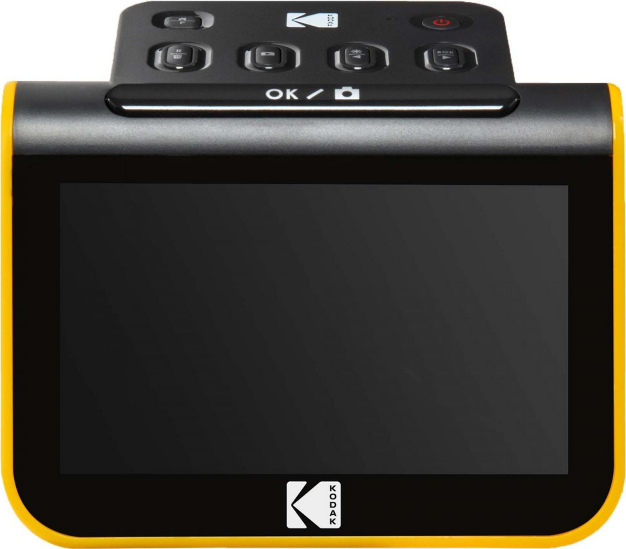Ein gelb-schwarzer Kodak-Digitaldrucker mit Bildschirm und Knöpfen.
