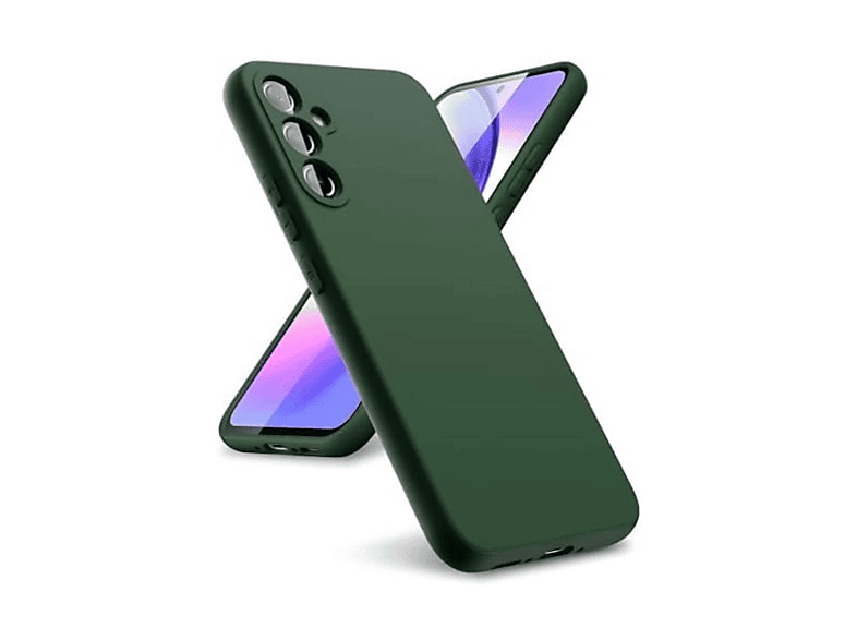 NEWFACE Samsung Galaxy A24 4G Uyumlu First Silikon Telefon Kılıfı Koyu Yeşil