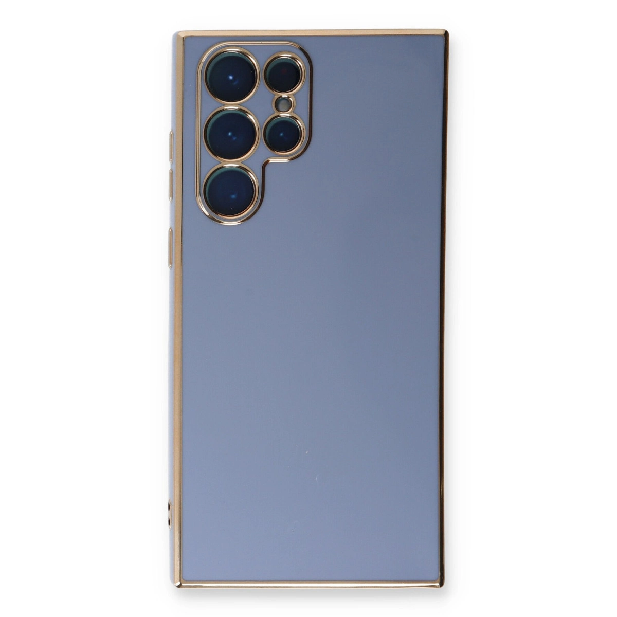 NEWFACE Samsung Galaxy S22 Ultra Uyumlu Volet Silikon Telefon Kılıfı Mavi