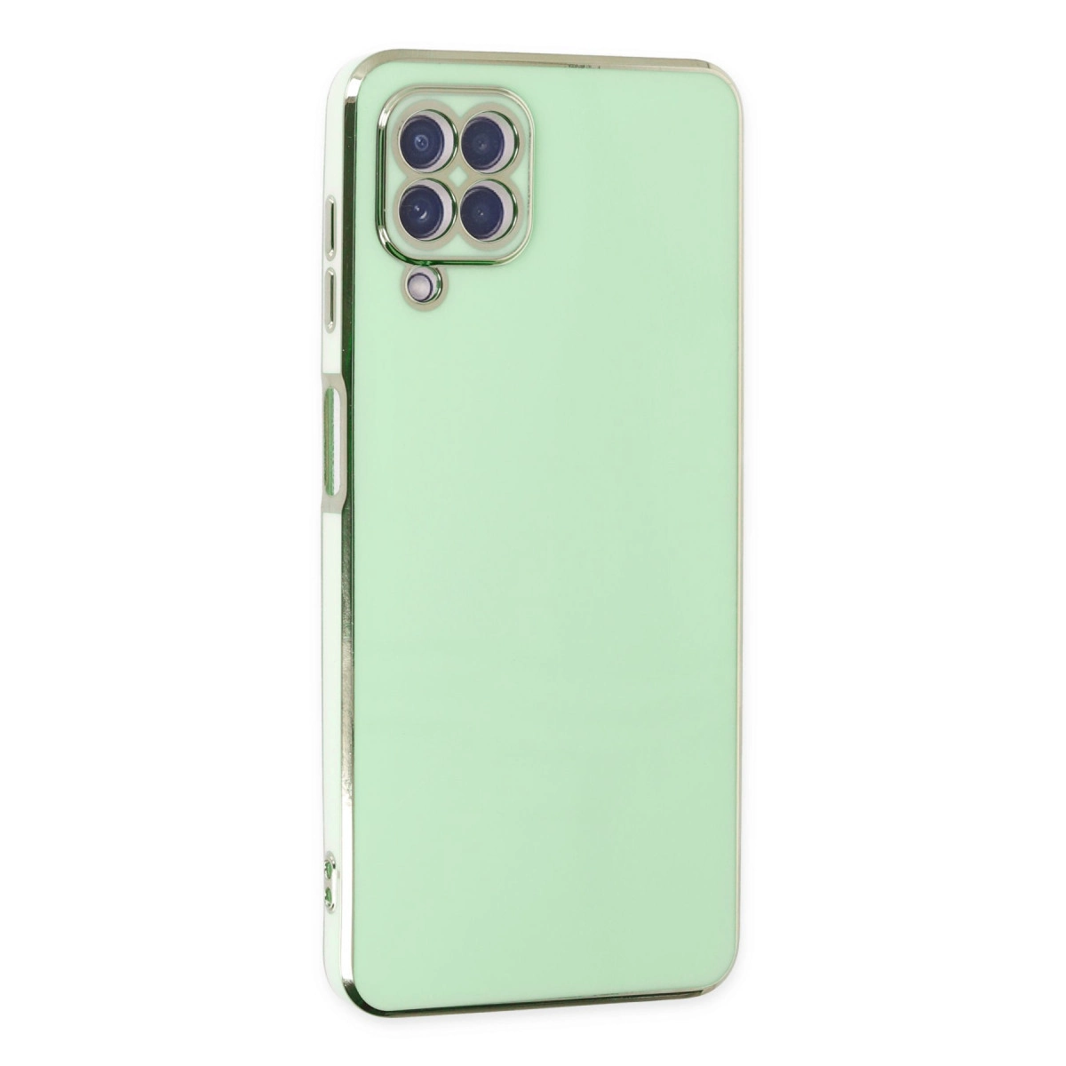 NEWFACE Samsung Galaxy A12 Uyumlu Volet Silikon Telefon Kılıfı Açık Yeşil