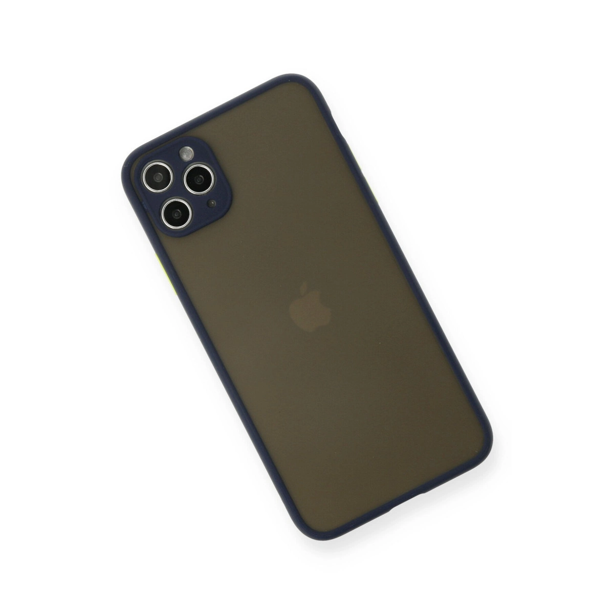Koyu yeşil iPhone, koyu çerçeveli ve kamera lensli.