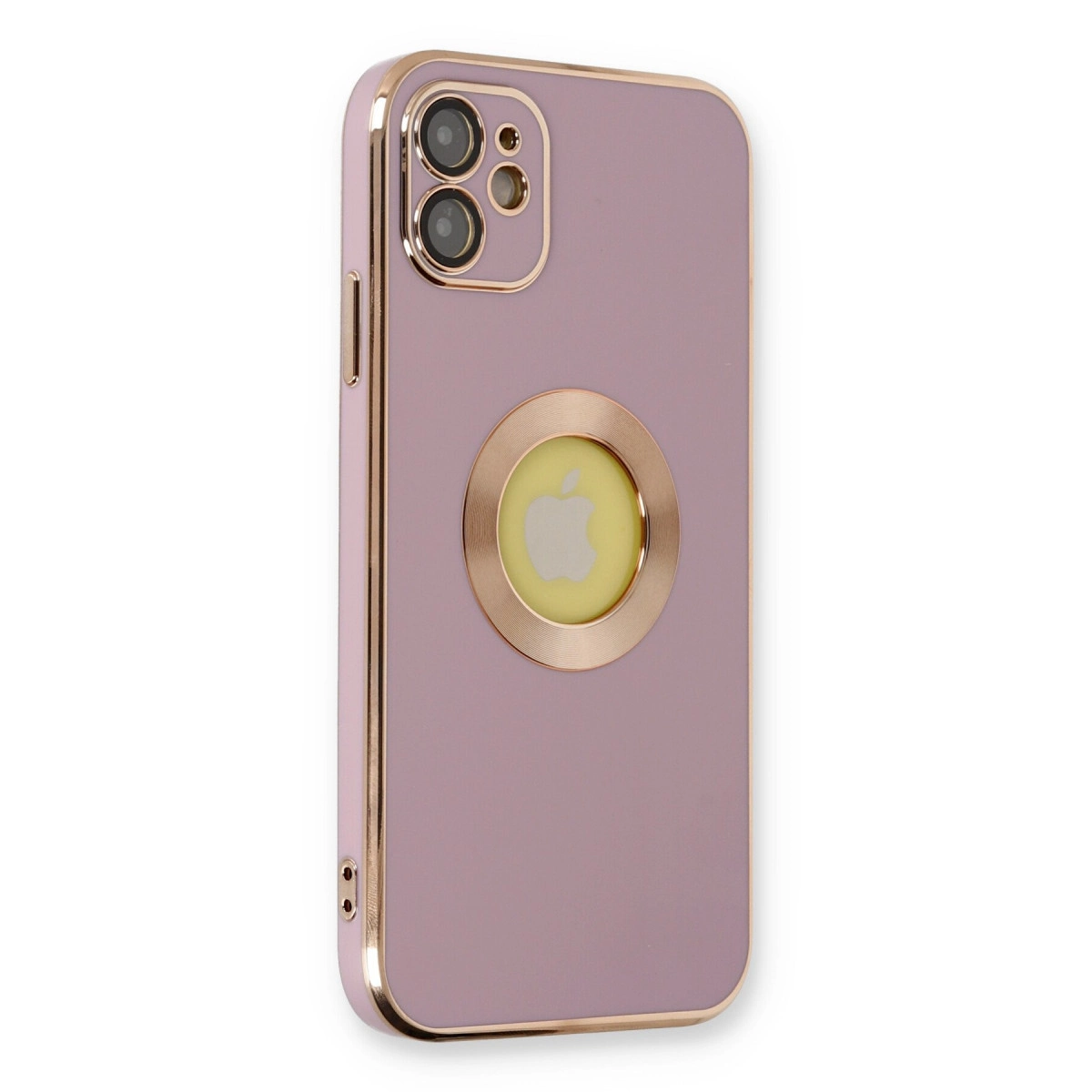 NEWFACE iPhone 12 Uyumlu Store Silikon Telefon Kılıfı Mor