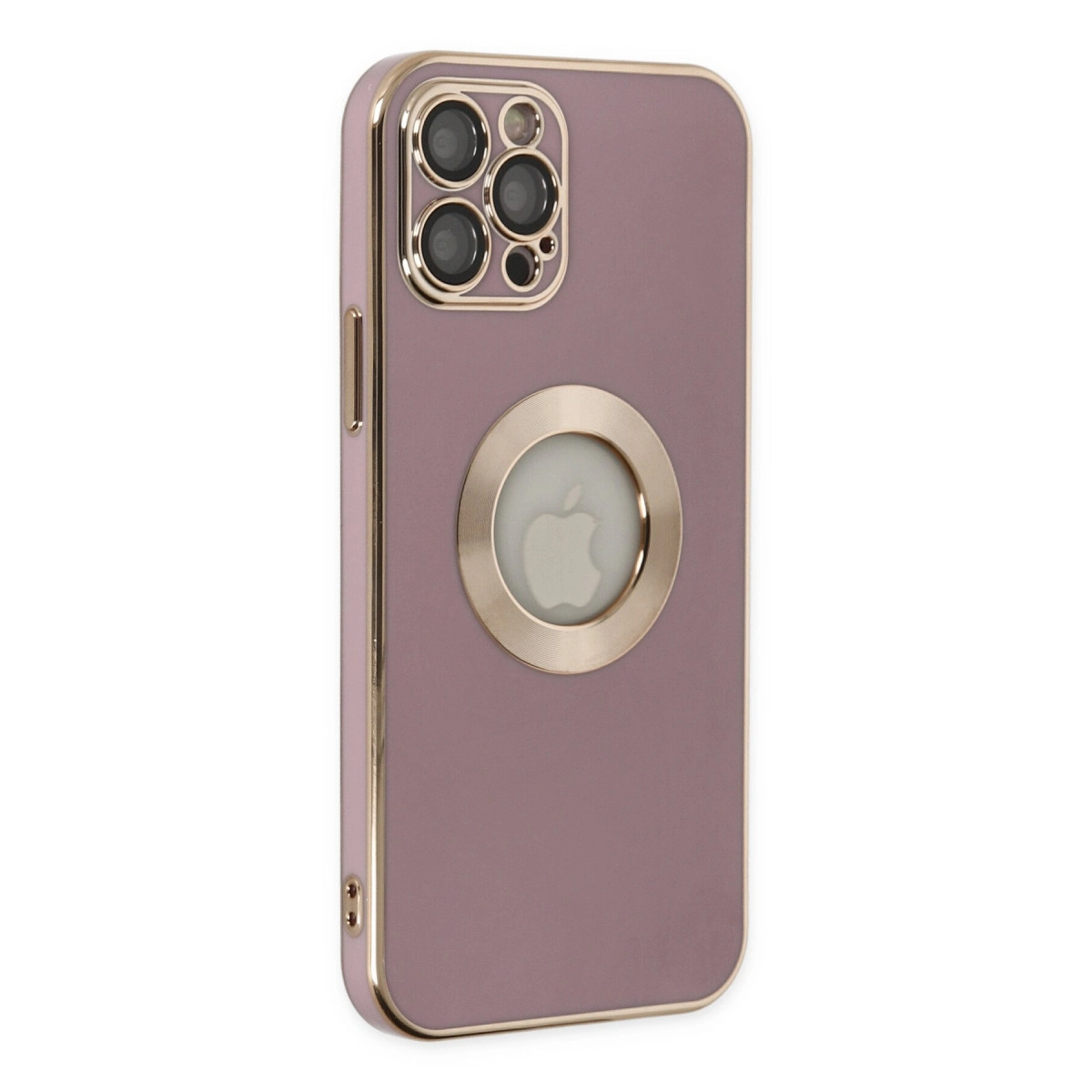 NEWFACE iPhone 12 Pro Uyumlu Store Silikon Telefon Kılıfı Mor