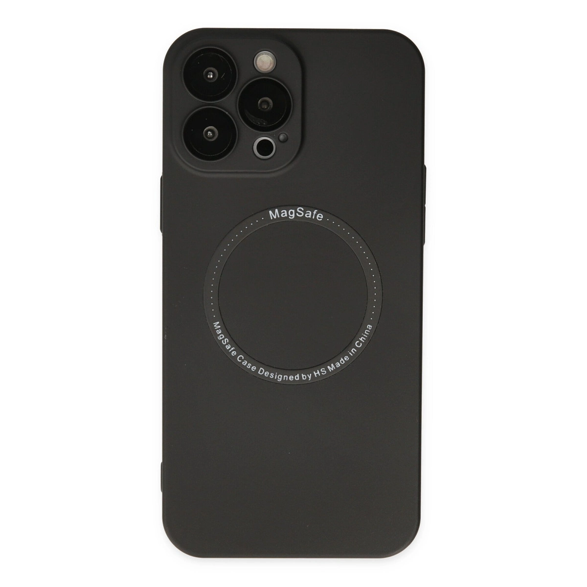 NEWFACE iPhone 13 Pro Uyumlu Jack Magneticsafe Lens Silikon Telefon Kılıfı Siyah