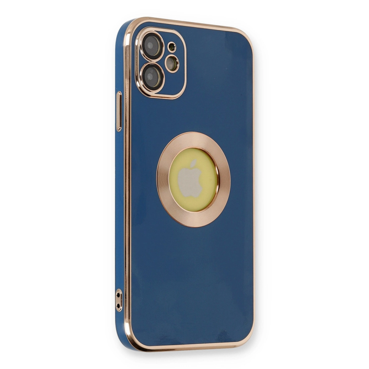 NEWFACE iPhone 12 Uyumlu Store Silikon Telefon Kılıfı Mavi