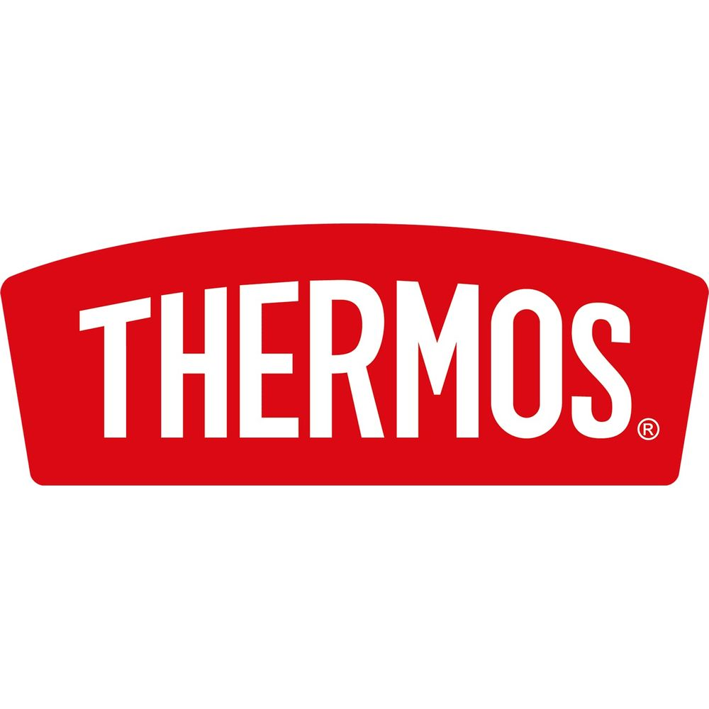 Das rote Thermos-Logo mit weißer Schrift und einem kleinen R-Symbol.