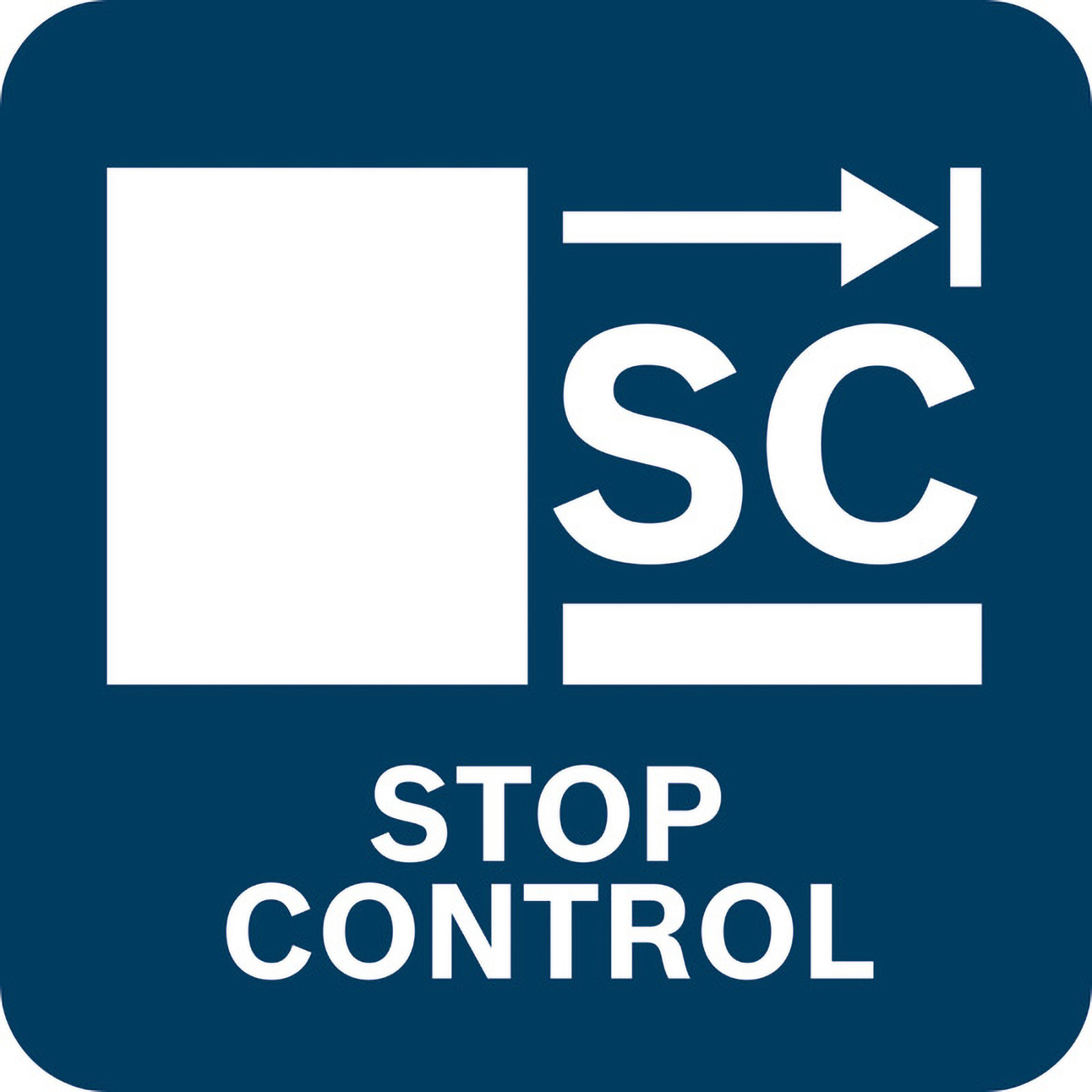 Symbol mit 'SC' und Pfeil, Text 'STOP CONTROL'.