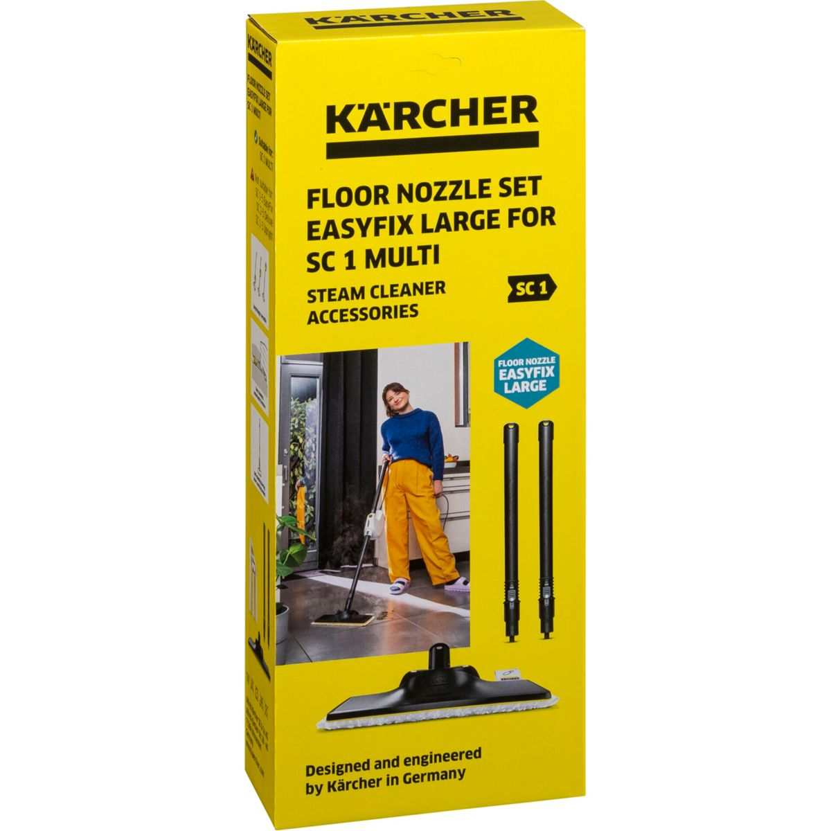 Set ugello Kärcher per pulitore a vapore SC 1 Multi su scatola gialla.