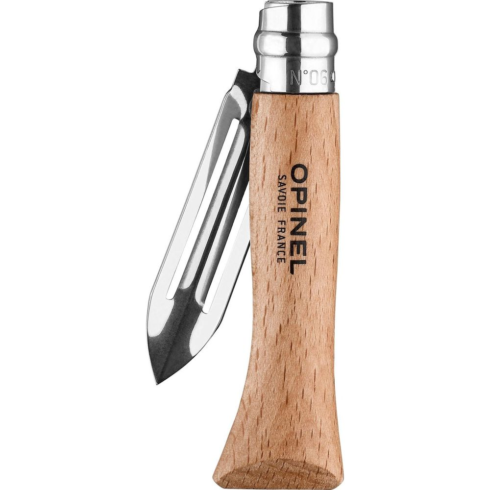 Ein Opinel-Messer mit Holzgriff und ausklappbarer Klinge.