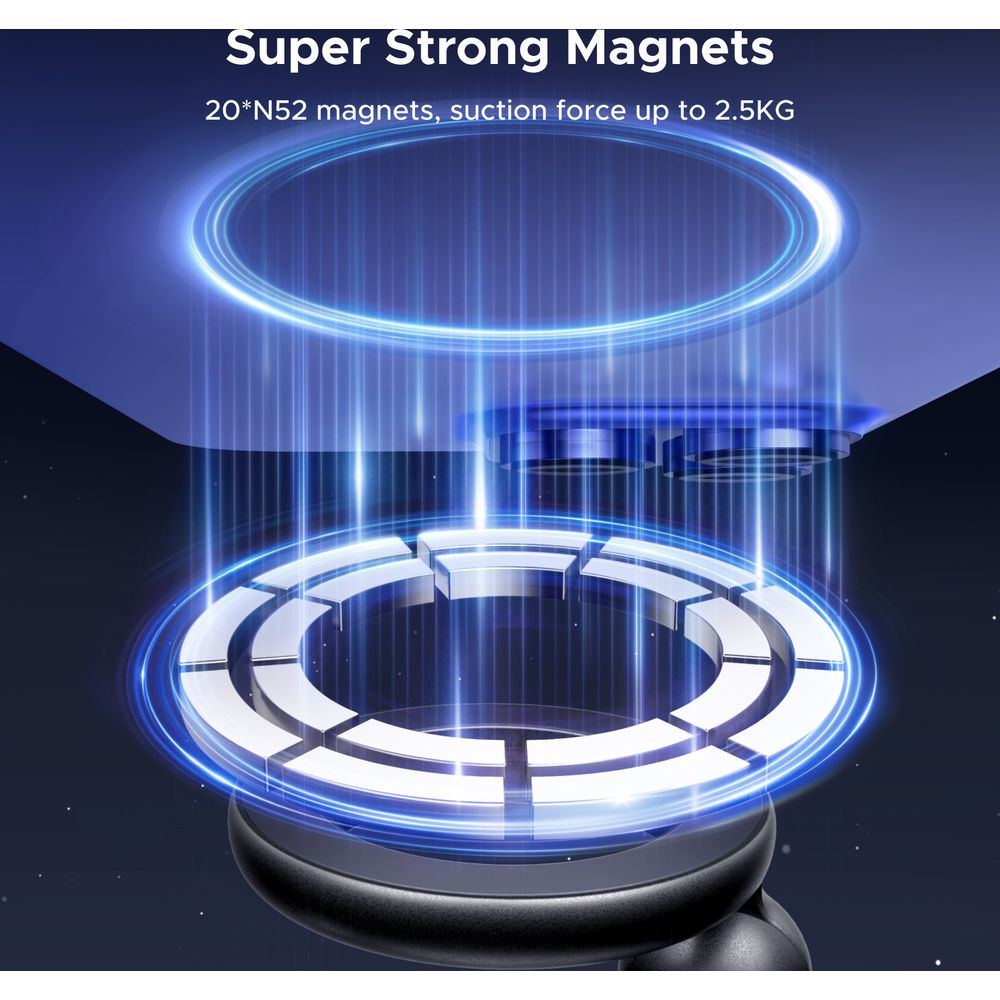 Silne magnesy z niebieskimi snopami światła demonstrującymi siłę.
