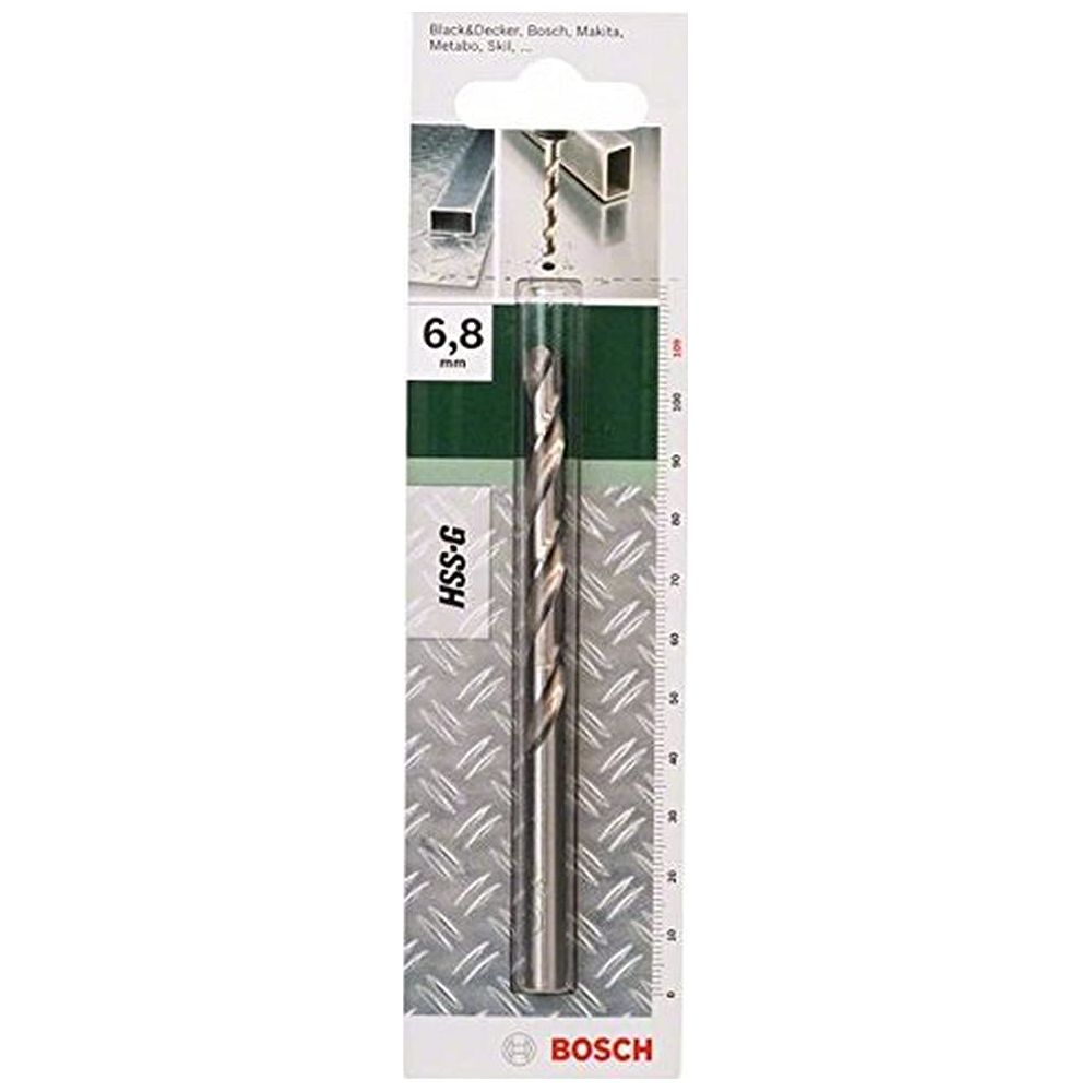 Ein 6,8mm HSS-G Spiralbohrer in einer Bosch-Verpackung.