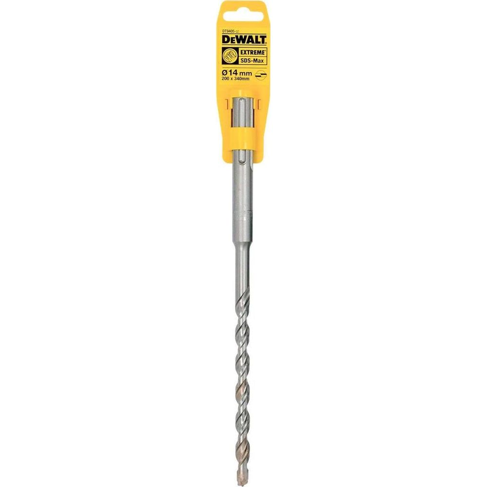 Ein 14 mm Bohrhammer mit SDS-Max Aufnahme und gelbem DeWalt-Griff.