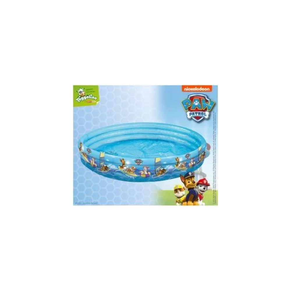 Piscine gonflable Paw Patrol avec des personnages au premier plan.