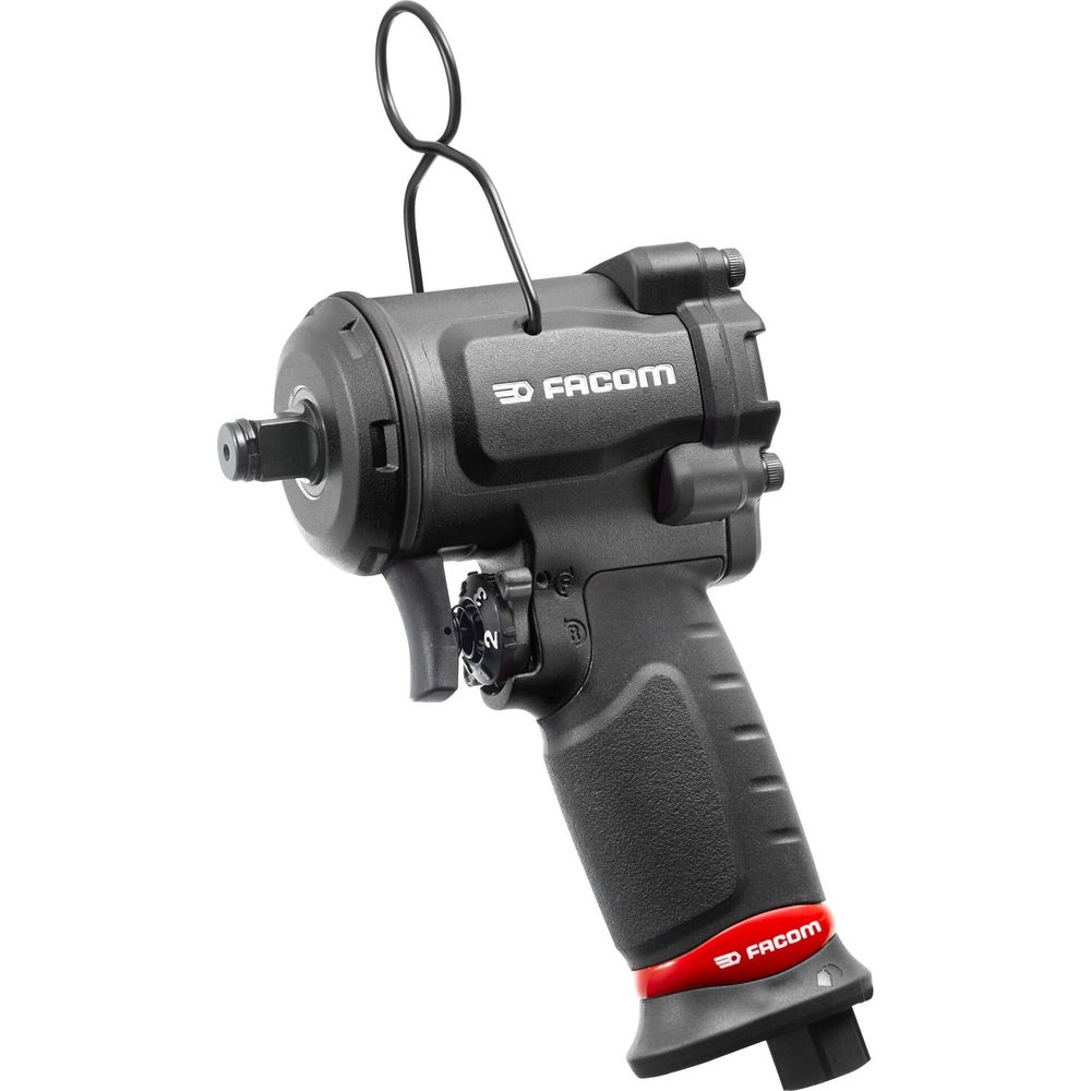 Avvitatore a impatto Facom nero con accento rosso e anello.