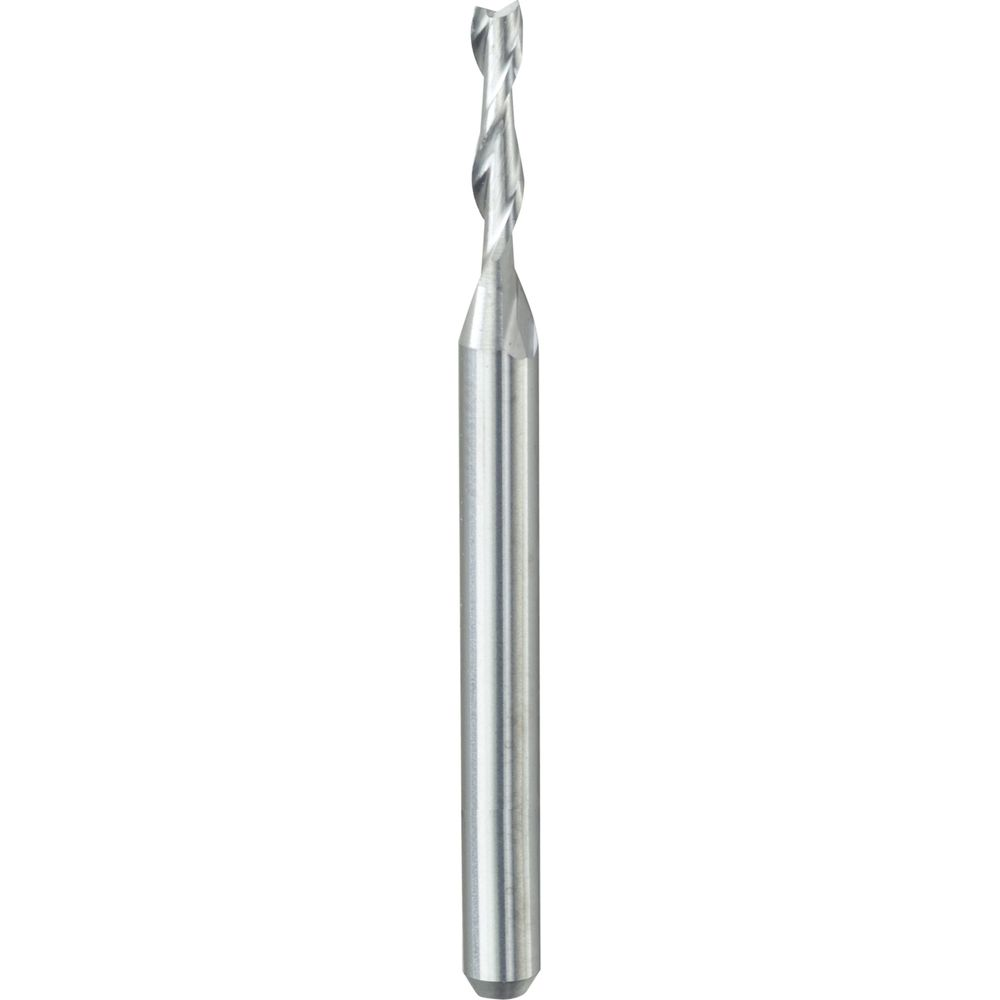 Ein einzelner metallischer Bohrer mit Spiralnuten.