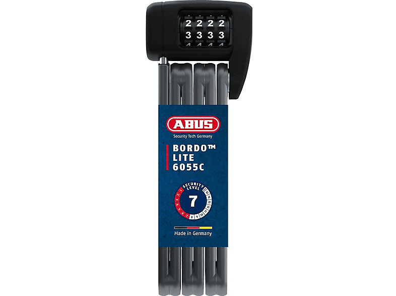 ABUS Veloschloss Bordo Lite Combo 6055 Code 850 mm, Schwarz) | MediaMarkt