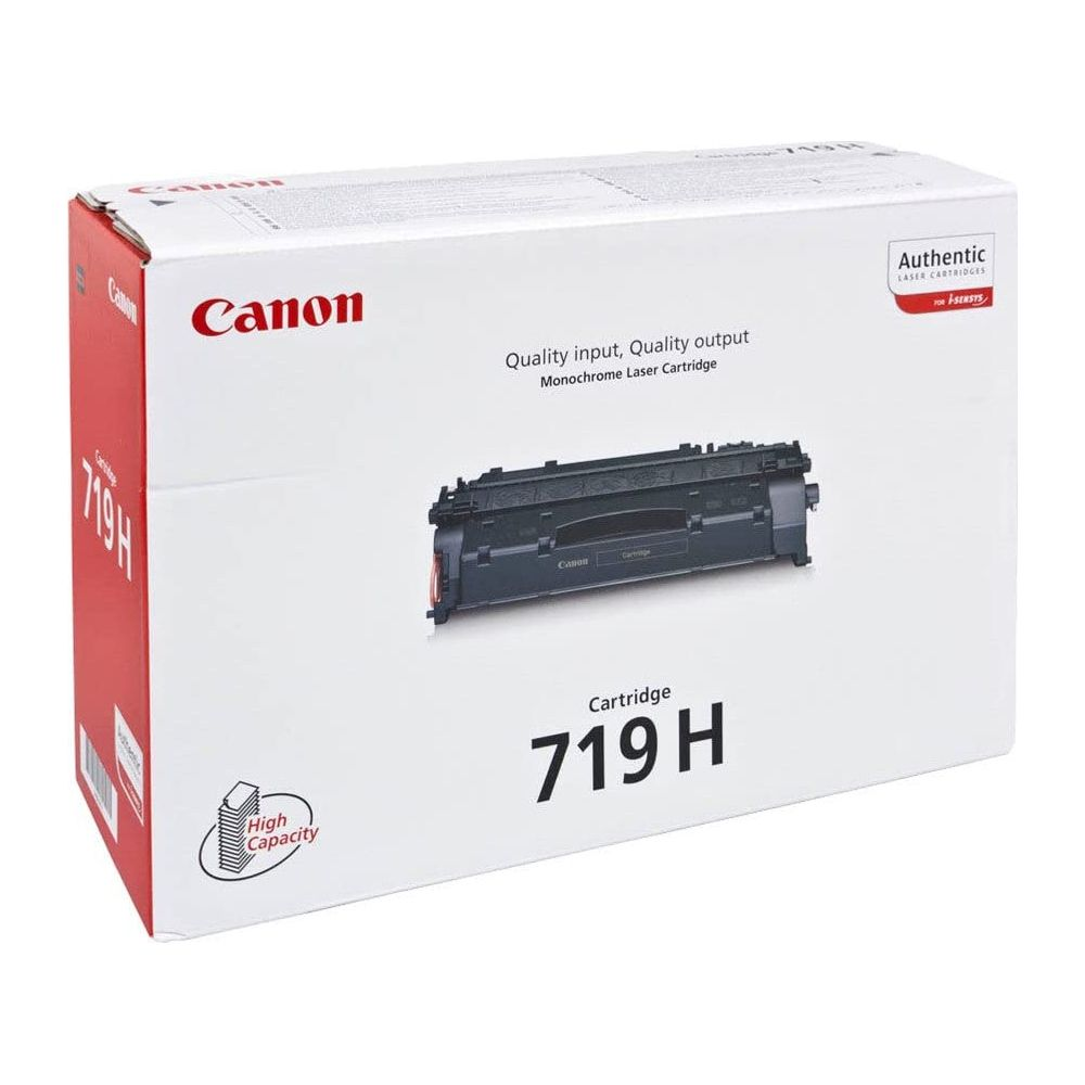 Toner Canon 719 H na białym pudełku z obrazem produktu.