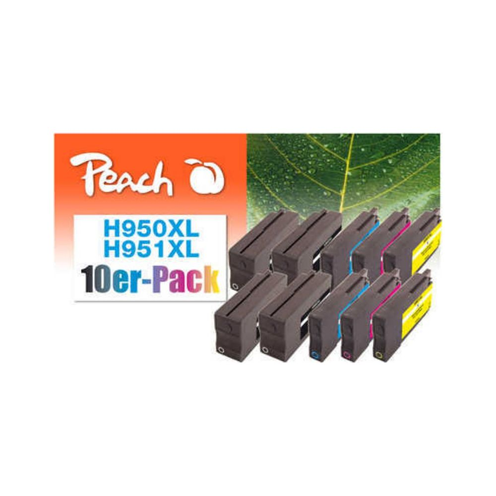 Cartucce d'inchiostro Peach H950XL H951XL confezione da 10, con foglia.