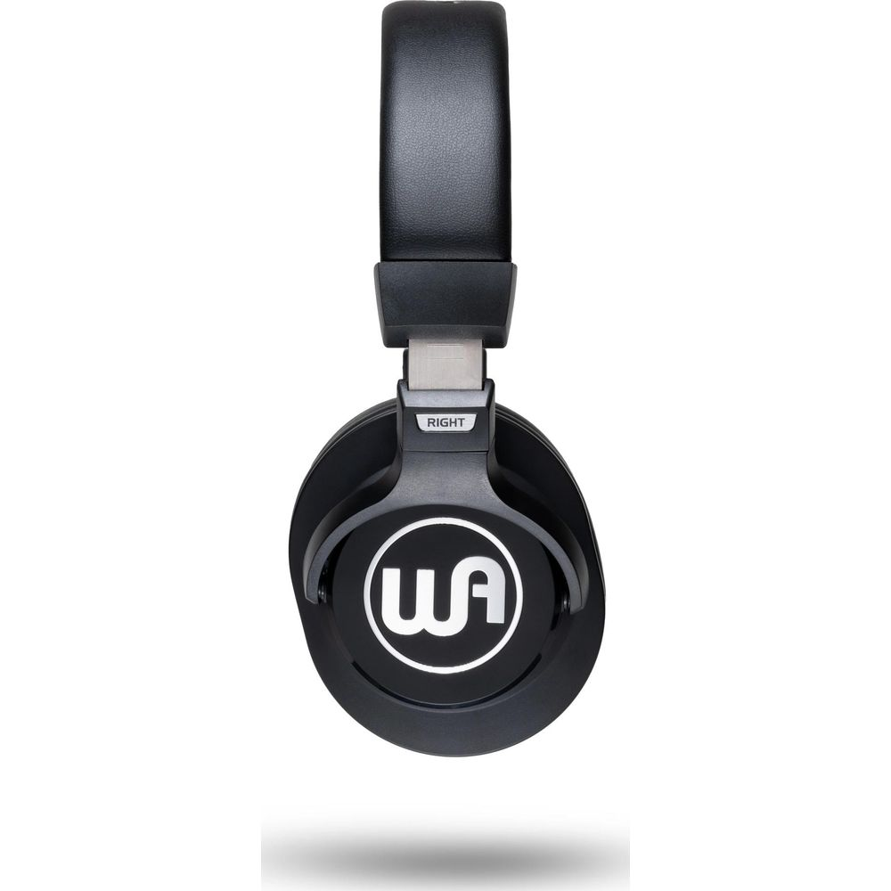 Casque noir avec logo « WA » et marquage « RIGHT ».