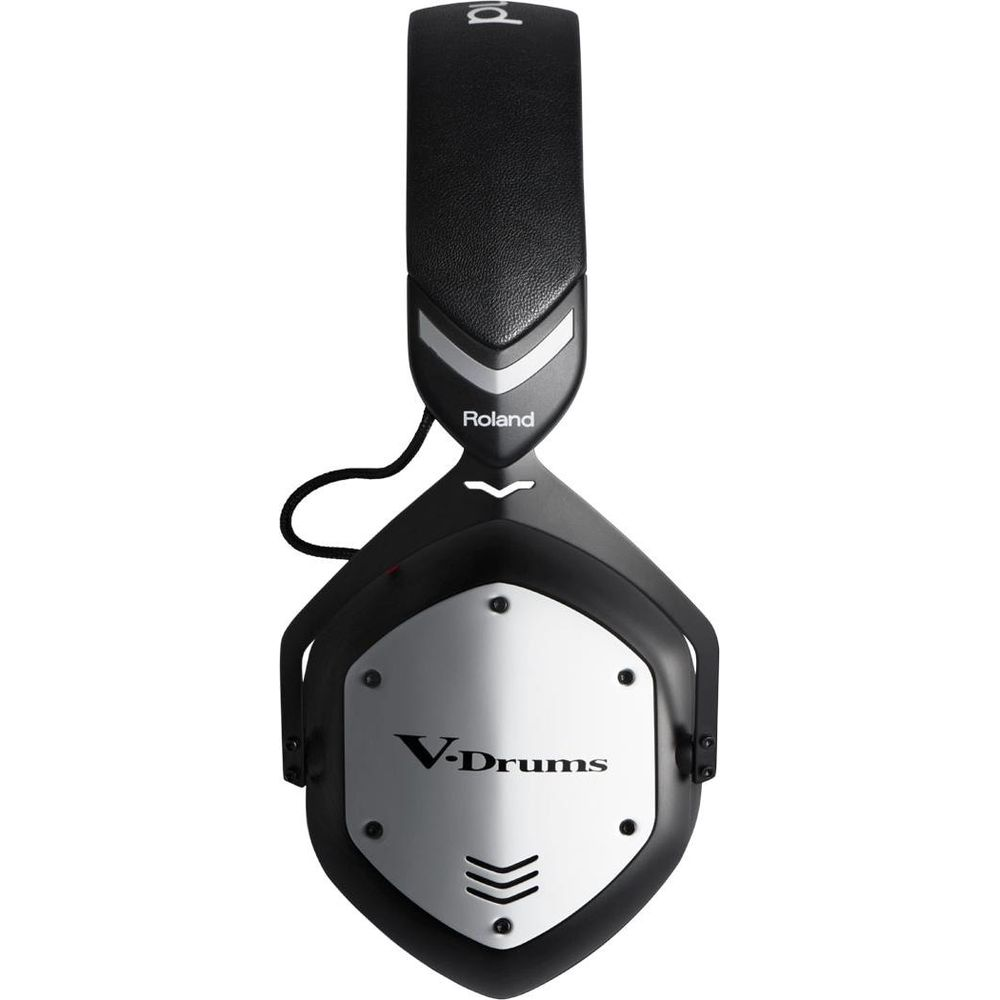 Casque noir avec accents argentés et logo Roland/V-Drums.