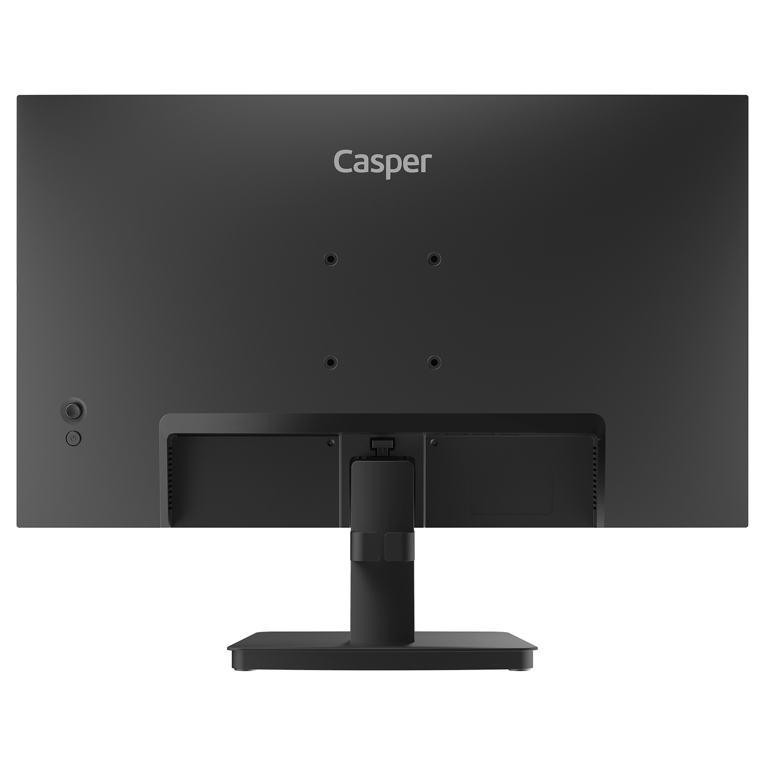 Casper logolu siyah monitörün arkası ve ayağı.
