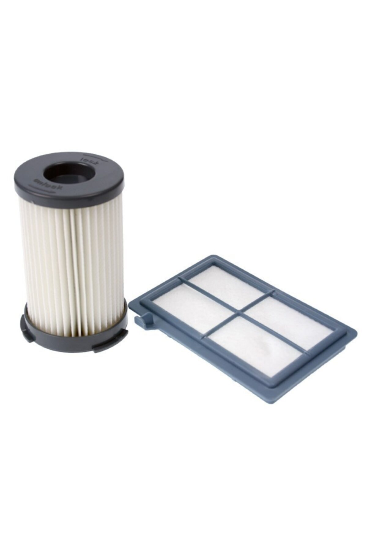 Silindirik bir filtre ve dört bölmeli dikdörtgen bir filtre.