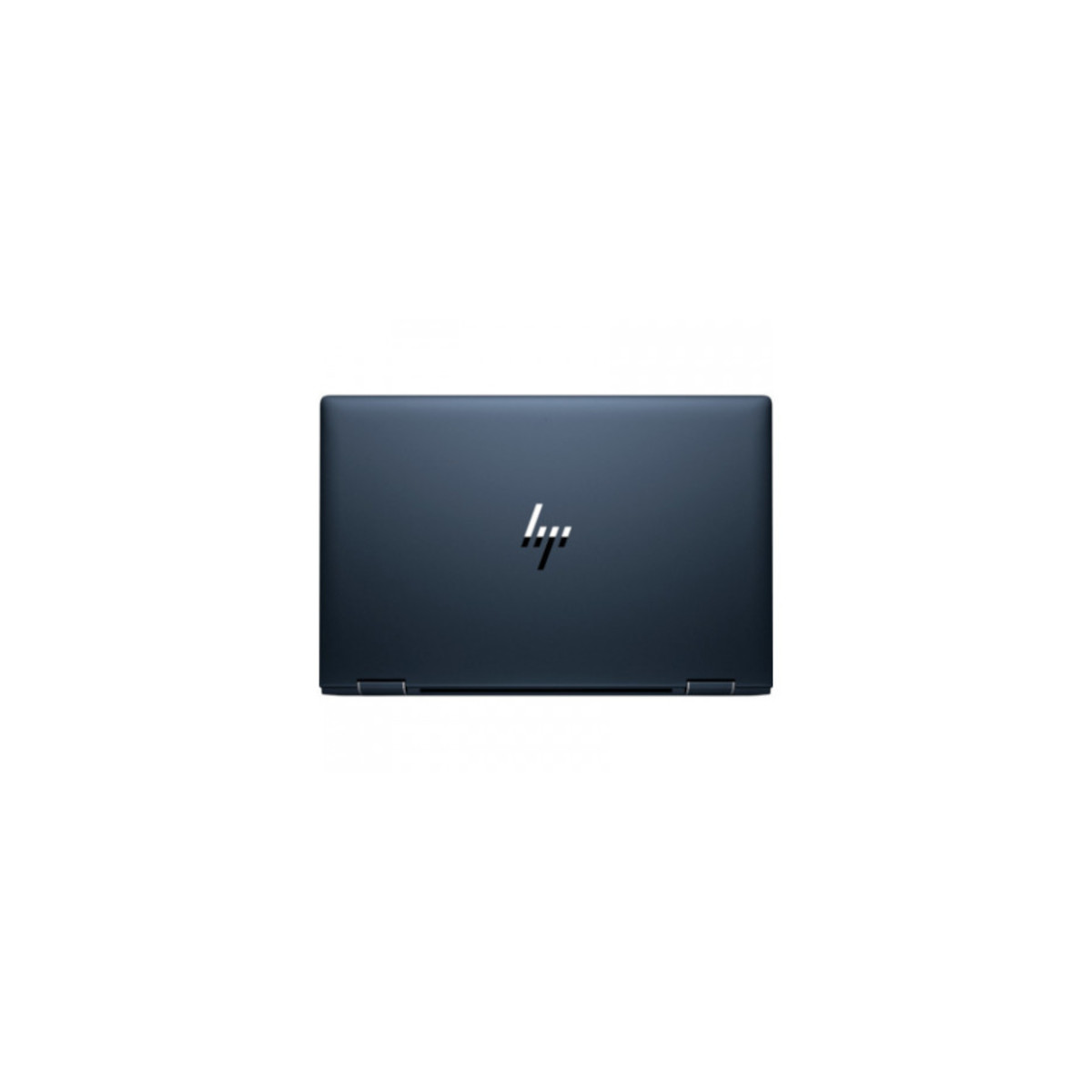 Dunkelblauer HP Laptop mit geschlossenem Deckel und Logo in der Mitte.