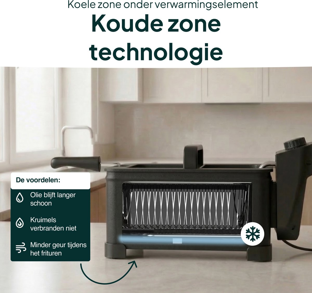 A deep fryer with "cold zone" technology. Benefits: Oil stays clean longer.