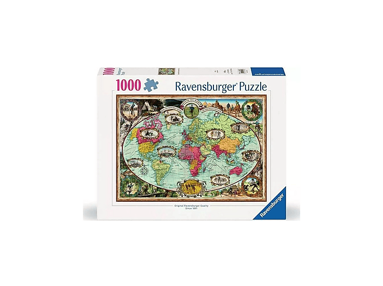 RAVENSBURGER Puzzle Faire le tour du monde à vélo puzzle classique ...