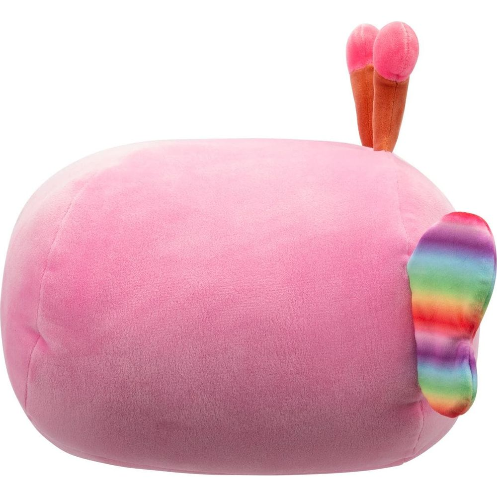 Une peluche rose avec deux cônes de glace et une queue arc-en-ciel.