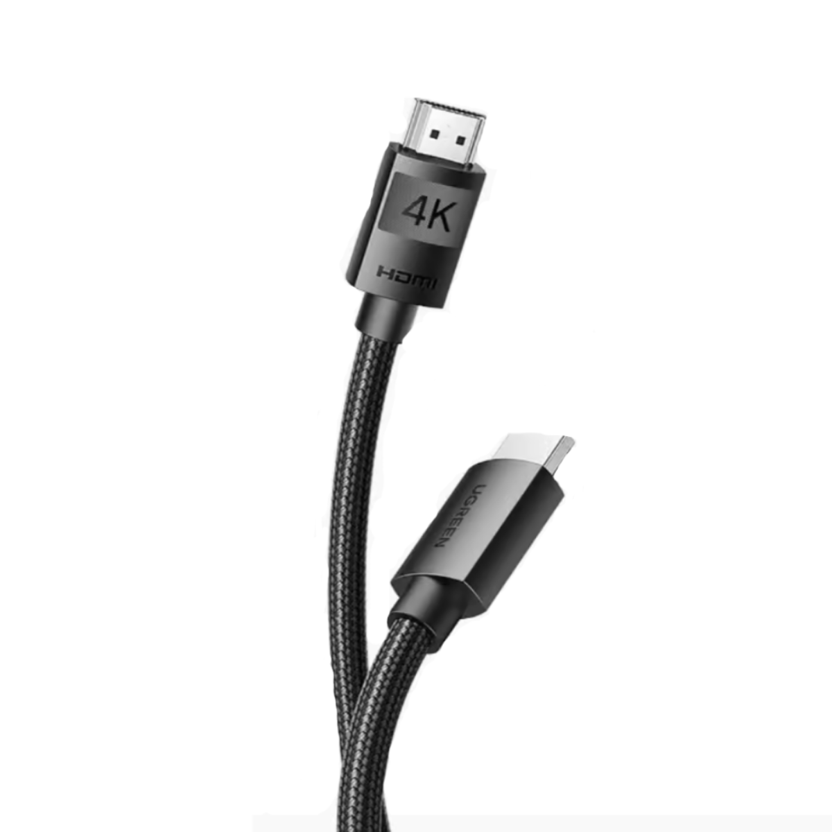Czarny kabel HDMI z logo 4K i złączem USB-C.