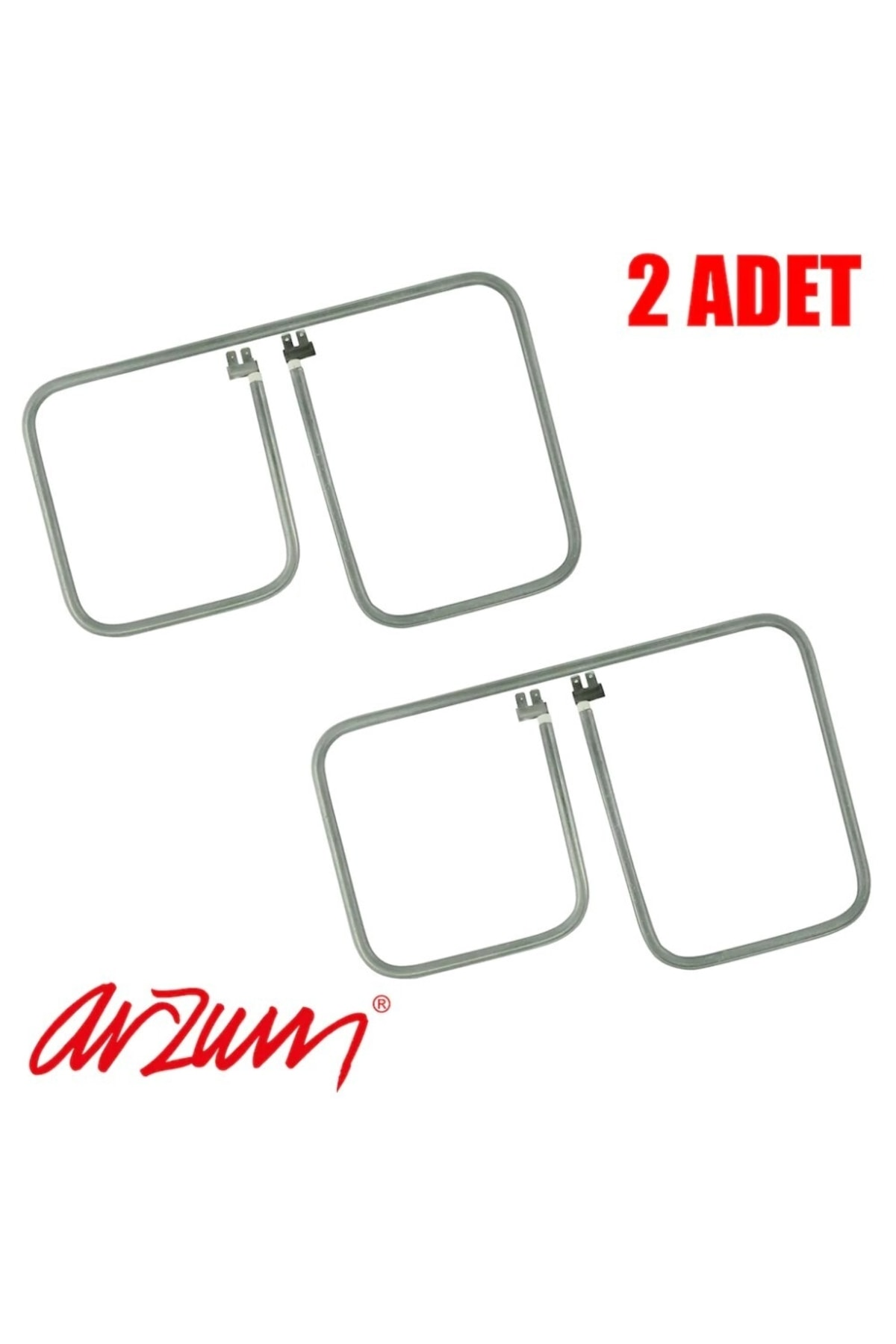 Arzum logolu ve "2 adet" yazılı iki gri ısıtıcı.