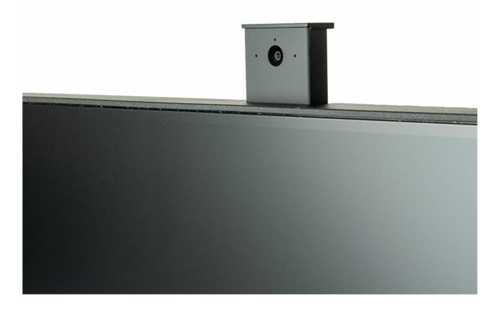 Szara kamera internetowa znajduje się na górnej krawędzi ekranu laptopa.