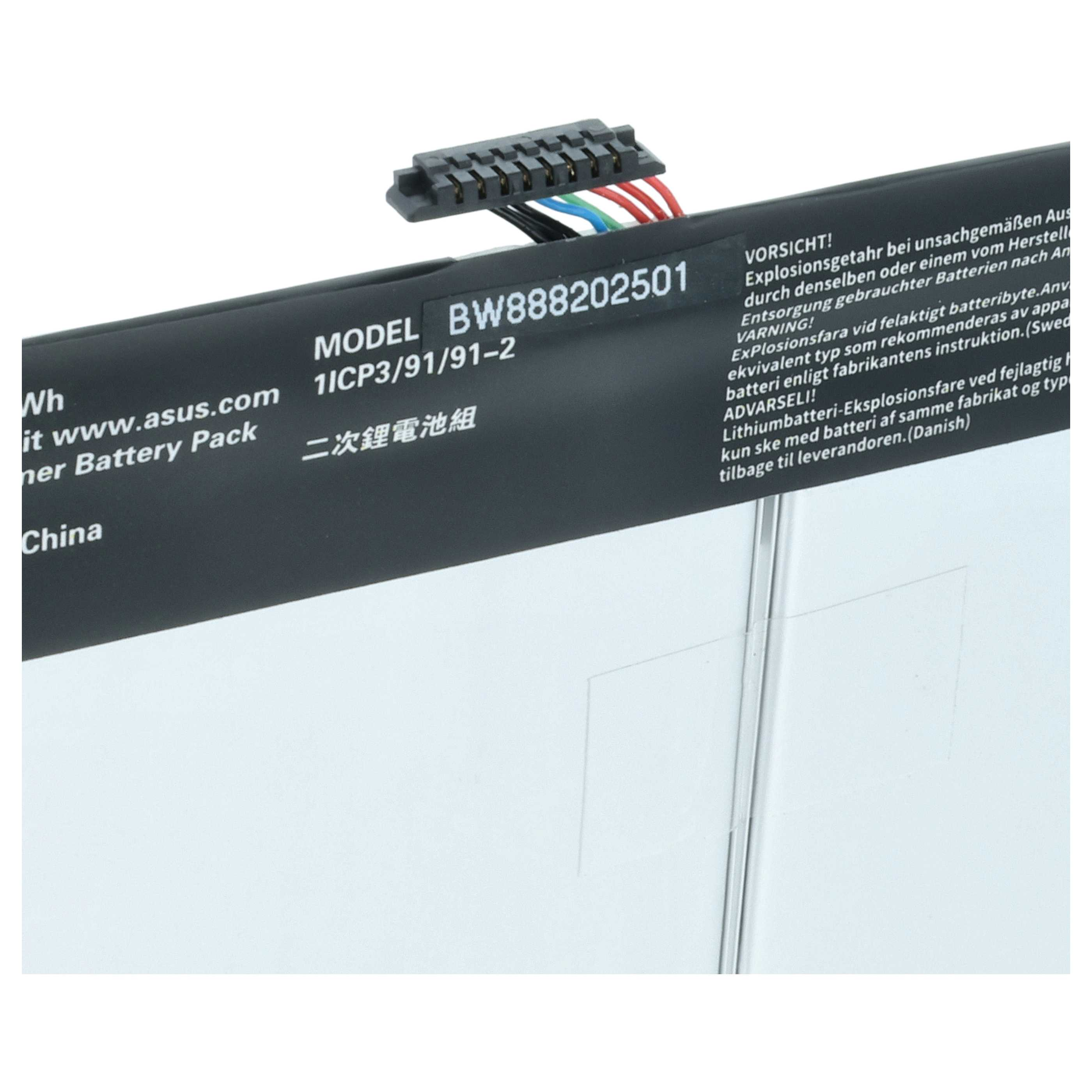 Schwarzer Akku mit Anschlusskabel. Modell BW888202501.