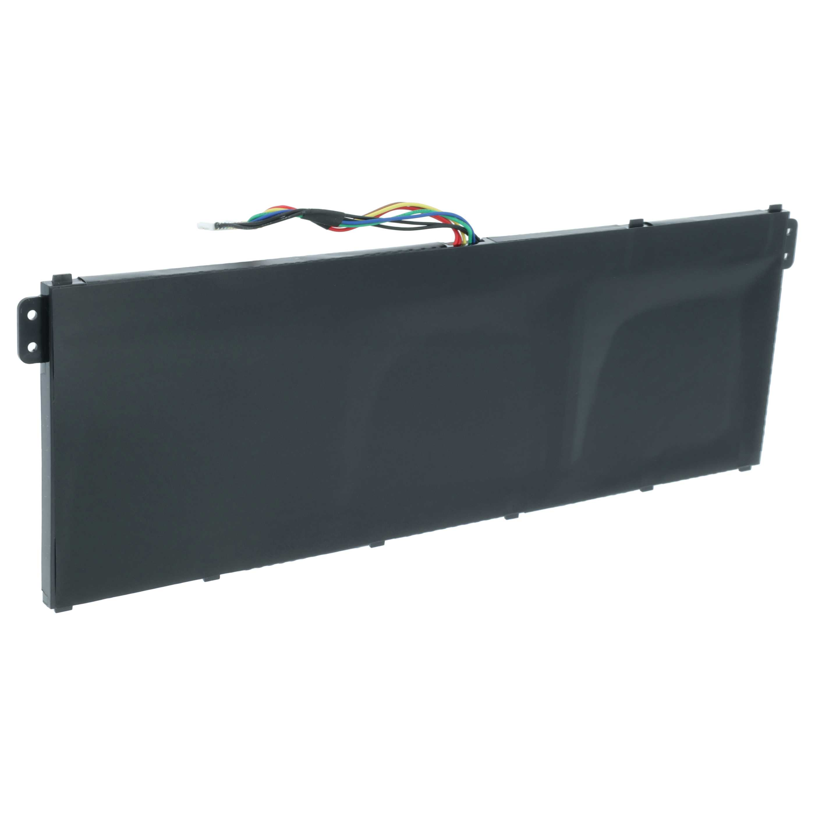 Schwarzer Laptop-Akku mit Kabeln.