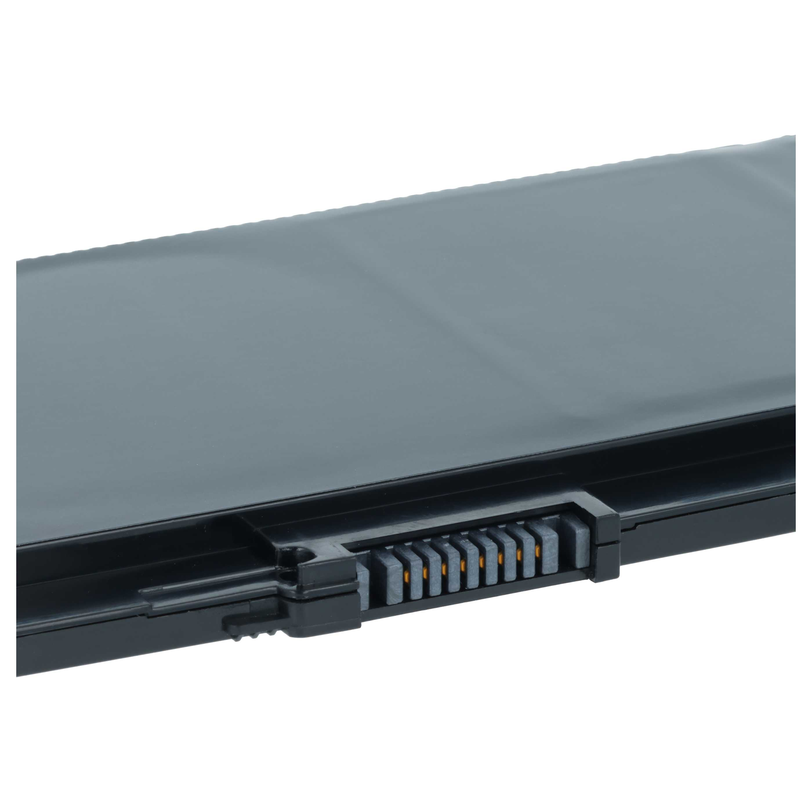 Nahaufnahme einer grauen Laptop-Batterie mit Anschlussstecker.