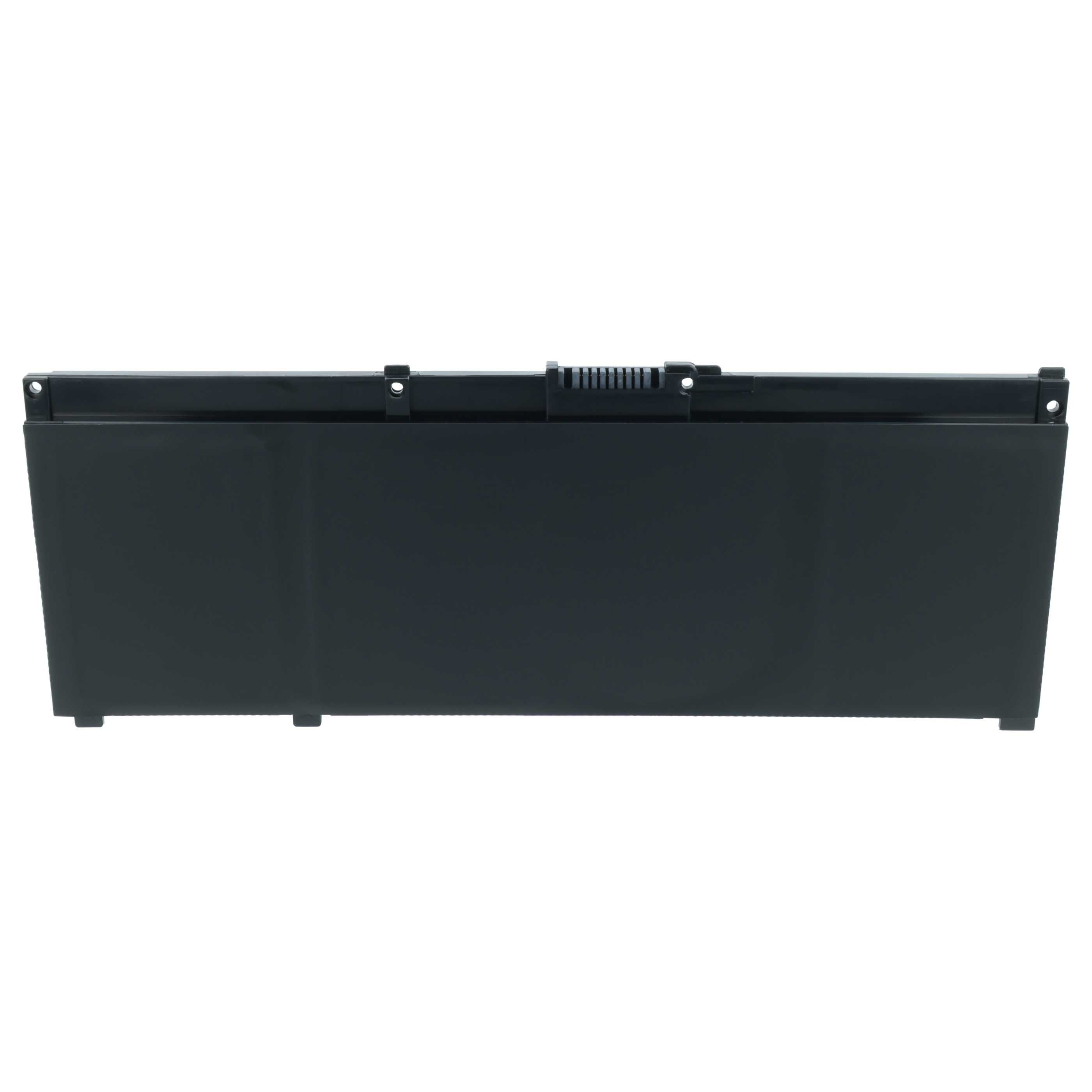 Schwarzer Laptop-Akku mit metallischem Steckeranschluss.