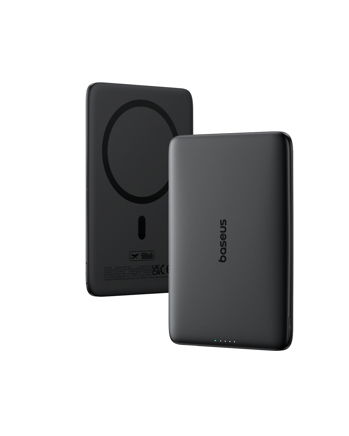 BASEUS AM41 Picogo 0.3'' Ultra İnce MagSafe Kablosuz 5000 mAh mAh Powerbank Siyah