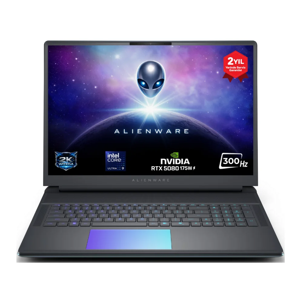 DELL Alienware 18 Area-51 AA18250 RTX5080 300Hz WQXGA ENG Intel Core Ultra 9 275HX 64 GB RAM 2 TB SSD 18 inç Windows 11 Pro Gaming Laptop Gri
