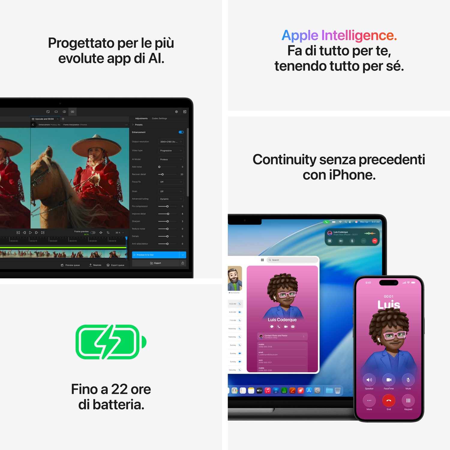 Laptop wyświetla oprogramowanie do edycji wideo i aplikację. iPhone pokazuje połączenie.
