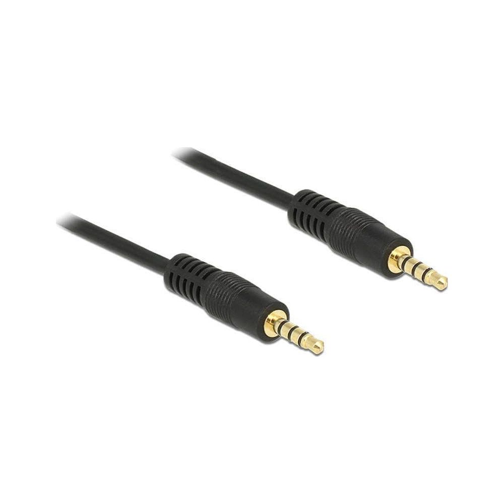 Two black cables with gold 3.5mm jack connectors.