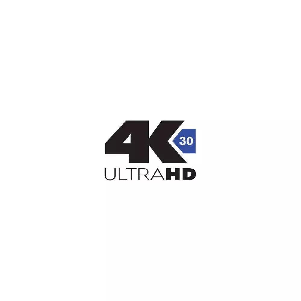 Logo con 4K ULTRA HD e 30 in una scatola blu.