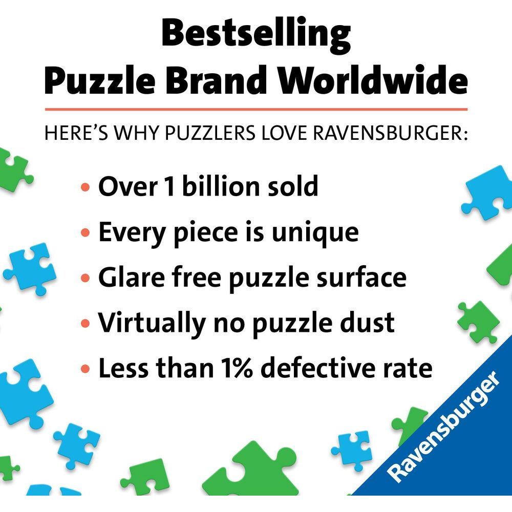 Ravensburger: Bestseller Puzzle Marke. 1 Mrd. verkauft, einzigartige Teile, blendfrei.