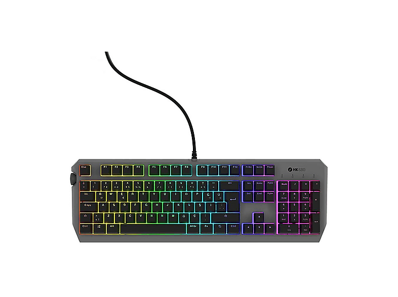 HAWK HK430 Mekanik Switch RGB Metal Kasa Kablolu Oyuncu Klavyesi Siyah