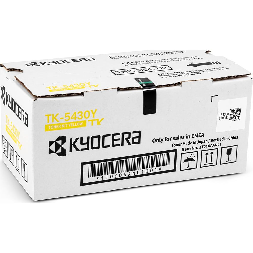 Kyocera TK-5430Y gelber Tonerkartuschenkarton, in China hergestellt.