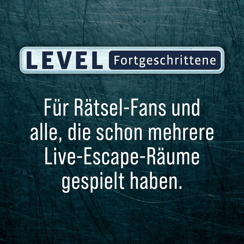 LEVEL Fortgeschrittene: Für Rätsel-Fans und alle, die schon mehrere Live-Escape-Räume gespielt haben.