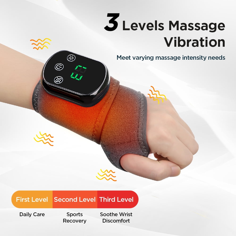 Ein Handgelenk-Massagegerät mit drei Intensitätsstufen für tägliche Pflege, Erholung und Linderung.
